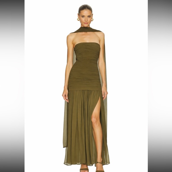 L'Academie Dresses & Skirts - L'Academie Tia Gown in Brown Olive
